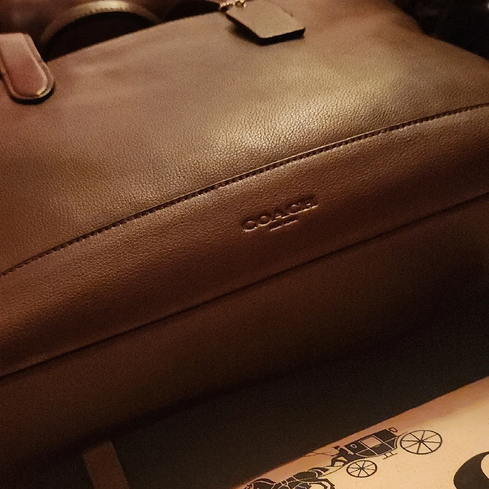 Coach Brown Leather Briefcase